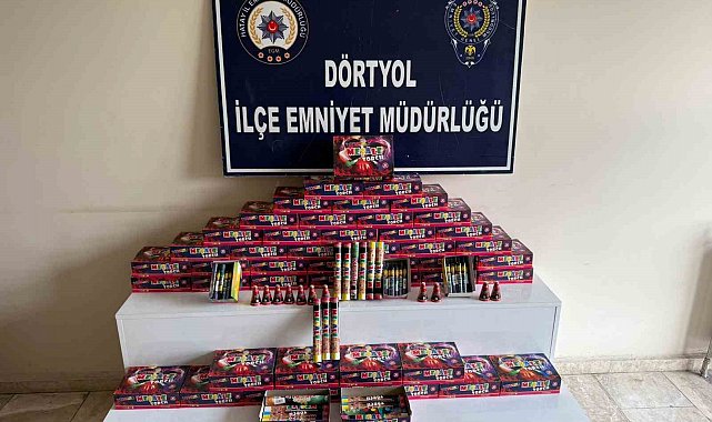 Dörtyol'da; maytap, havai fişek, meşale satışı yapanlar denetlendi