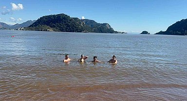 Dün sağanak yağış, bugün deniz keyfi