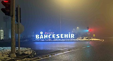 Düzce sis altında kaldı: Görüş mesafesi 10 metreye düştü