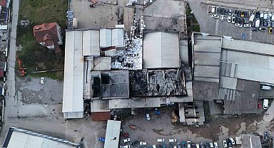Düzce'de strafor fabrikasında hasarın boyutu ortaya çıktı