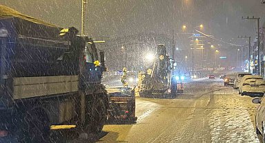 Düzce'nin yüksek kesimlerinde kar kalınlığı 10 santimetreye ulaştı