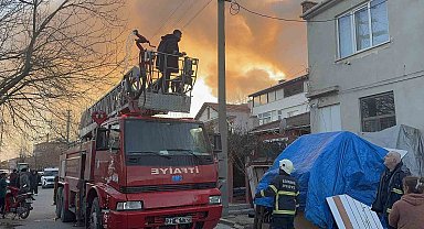 Edirne'de kömürlükler alevlere teslim oldu
