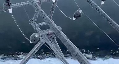 Eksi 22 derecede olta buz tuttu