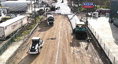 Erenler'de sanayi hattının asfaltı yenileniyor