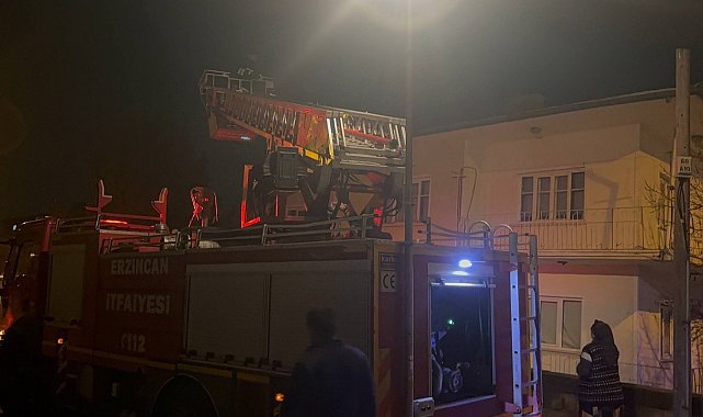 Erzincan'da çatıdaki kedi için itfaiye seferber oldu