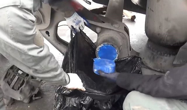 Esenyurt'ta ağır tonajlı aracın jantından 54 kilo uyuşturucu çıktı