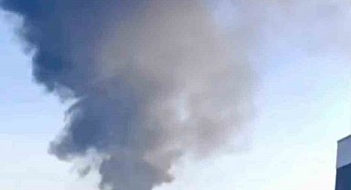 Etimesgut'ta atık plastik yangını