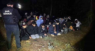 Fethiye'de 24'ü çocuk 58 düzensiz göçmen yakalandı