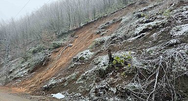 Fındıklıaksu köyünde heyelanların ardı arkası kesilmiyor