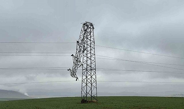 Gerilim hattındaki hırsızlıkta direkler devrildi, alternatif hatlar sayesinde ilçe elektriksiz kalmadı