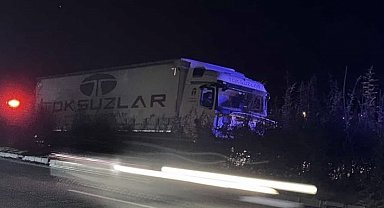Giresun'da tır aydınlatma direğine çarptı, şoför hayatını kaybetti