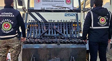 Gümrük kapısında 52 adet uzun namlulu silah ele geçirildi