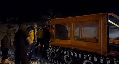 Hasta kadının imdadına paletli araçla AFAD yetişti