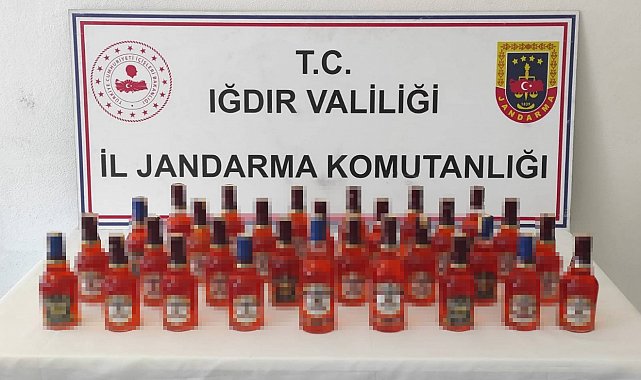 Iğdır'da 40 litre kaçak viski ele geçirildi
