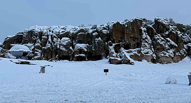 İhsaniye'de yoğun kar yağışı