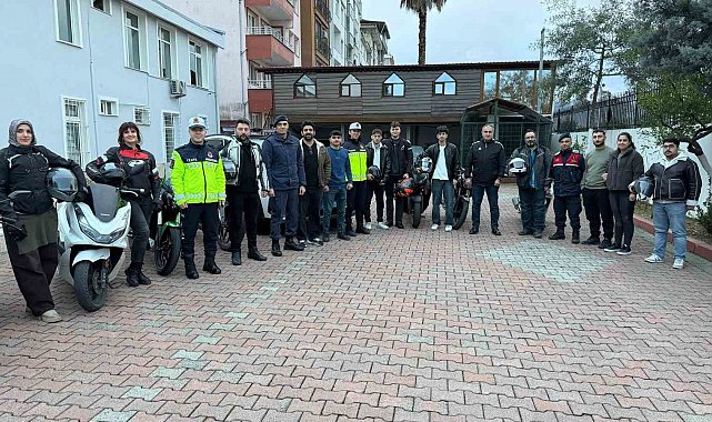 İlçede motosiklet sürücüsü artınca çareyi güvenli sürüş eğitimi vermekte buldular
