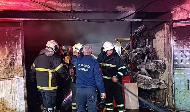 İş yerindeki yangına itfaiye müdahale etti