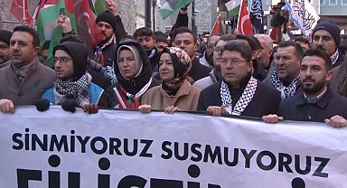 İstanbul'da büyük Gazze yürüyüşü