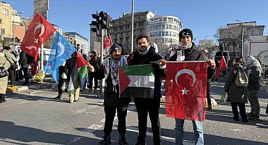 İstanbul'daki Filistin yürüyüşüne yaklaşık 520 bin kişi katıldı