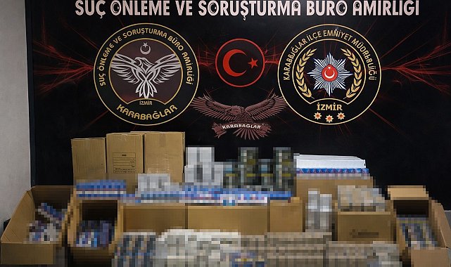 İzmir'de kaçak sigara operasyonu: 500 bin adet makaron ele geçirildi