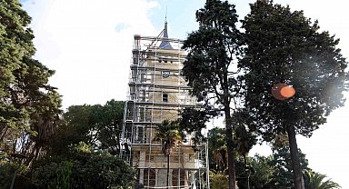 İzmit Saat Kulesi'nde restorasyon çalışmaları sona yaklaştı