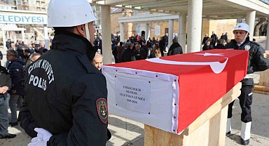 Kalp krizi sonucu vefat eden polis memuru son yolculuğuna uğurlandı