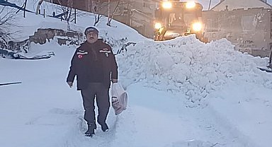 Kar altındaki yaylalarda hayvanlar için seferberlik