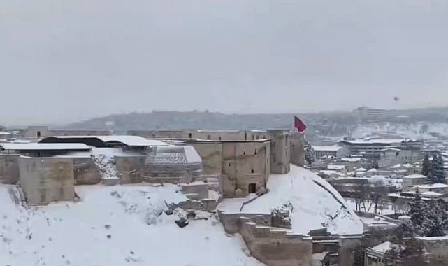 Kar yağışı sonrası Gaziantep'te kartpostallık görüntüler