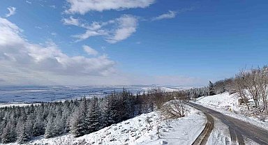 Kar yağışı sonrası kartpostallık görüntüler oluştu