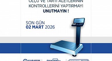 Karabük Belediyesi'nden ölçü ve tartı aletleri için muayene uyarısı