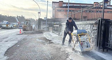 Karabük'te yol ve kaldırım seferberliği devam ediyor