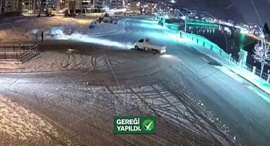 Karda 27 saniye drift yapan kamyonet sürücüsüne ceza yağdı: 58 bin 217 TL ceza, 60 gün trafikten men