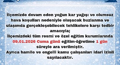 Karlıova'da eğitime 1 gün ara verildi