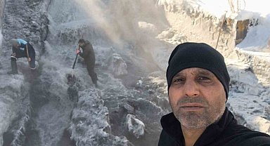 Kars'ta HES çalışanlarının eksi 30 derece soğukta 'buz kırma' mesaisi