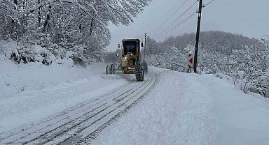 Kavak'ta karla mücadele