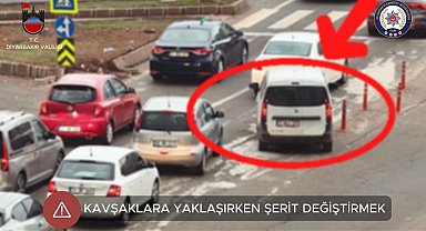 Kavşaklara yaklaşırken şerit değiştiren sürücüler dronla tespit edildi