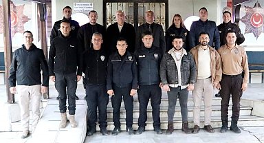 Kaymakam İlhan yeni yılda kolluk kuvvetleri ile bir araya geldi