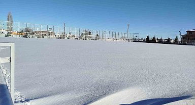 Kayseri'de amatör maçlara kar engeli