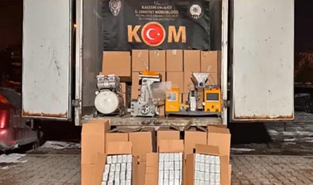 Kayseri'de kaçak sigara operasyonu: 1 gözaltı