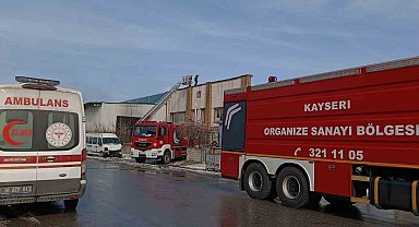 Kayseri'de korkutan fabrika yangını
