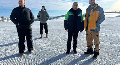 Keltepe kayak festivali öncesi hazırlıklar yerinde incelendi