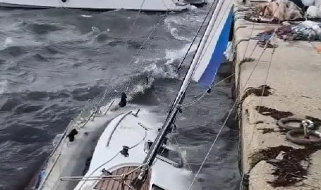 Keşan'da tekne battı, çatılar uçtu, iş yerleri hasar gördü