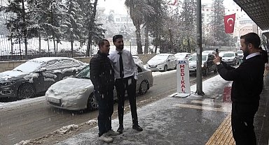 Kilis'e kar yağışı etkili oluyor