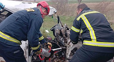 Kırklareli'nde feci kaza: 1 ölü, 1 yaralı