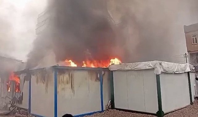 Konteynerde çıkan yangın korkuttu