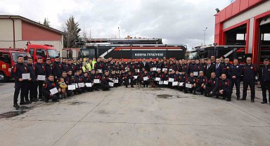 Konya İtfaiyesi 2025'te 15 bin 497 olaya müdahale etti