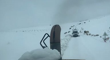 Köyde mahsur kalan hasta için ekipler seferber oldu