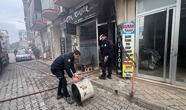 Kuafördeki yangın hızlı müdahale ile söndürüldü