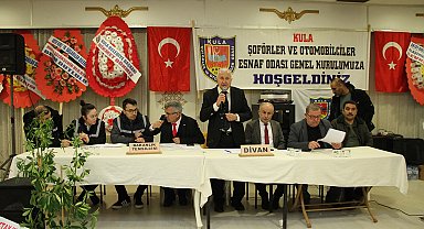 Kula Şoförler Odası'nda Başkan Kırlı güven tazeledi