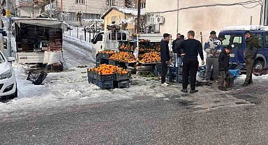 Kulp'ta kar esareti: Pazar esnafının büyük çoğunluğu tezgah açamadı